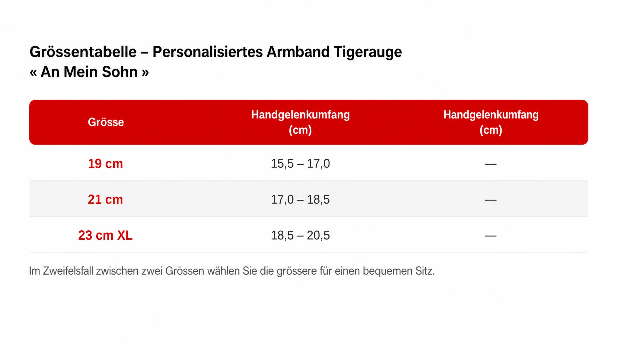 Größenratgeber
